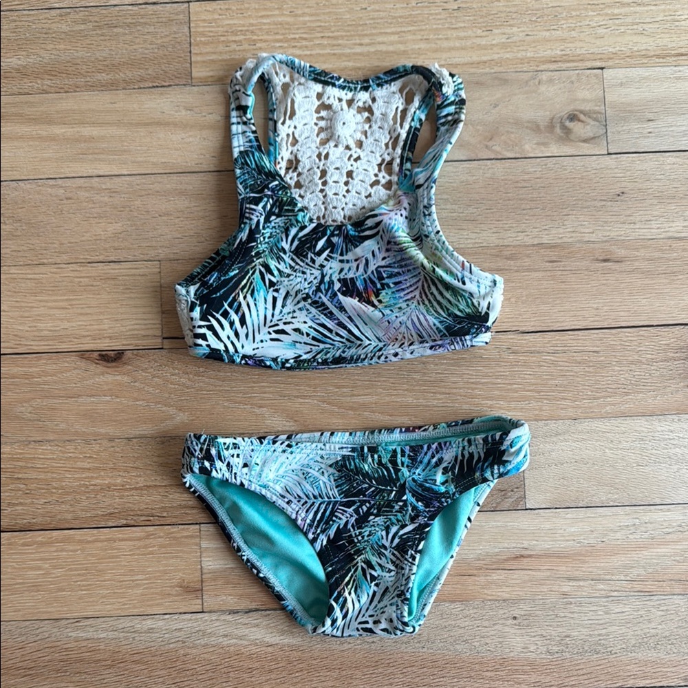 Little peixoto Tropical Print Kids Swim Set size 4